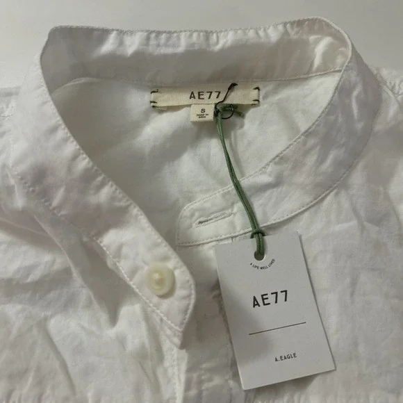 Ae77 By American Eagle Premium Organic Cotton Blouse NWT $148 Retail Sz Small - Picture 2 of 6